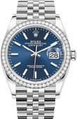 Rolex Datejust 126284rbr-0009 36mm Steel and White Gold