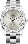 Rolex Datejust 126284rbr-0022 36mm Steel and White Gold