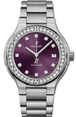 Hublot Часы Hublot Classic Fusion 568.NX.897V.NX.1204 38 mm Titanium Purple Diamonds Bracelet