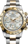 Rolex Часы Rolex Daytona 116503 White mother-of-pearl set with diamonds Steel and YG