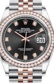 Rolex Часы Rolex Datejust 126281RBR Black set with diamonds Everose Rolesor Set with Diamonds Bezel Jubilee Bracelet
