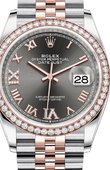 Rolex Datejust 126281RBR Dark rhodium set with diamonds Everose Rolesor Jubilee Bracelet