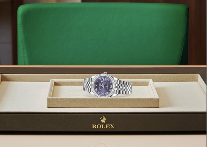 Rolex 126284RBR-0013 Datejust 36 White Rolesor Diamonds Bezel Jubilee Bracelet - фото 2