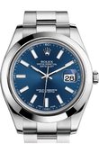 Rolex Часы Rolex Datejust 116300 blue index dial Steel 
