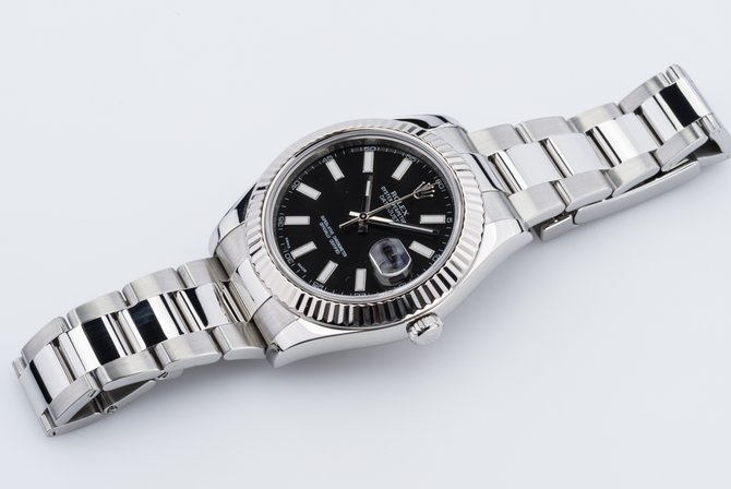 Rolex 116334 black Datejust Steel and White Gold - фото 6