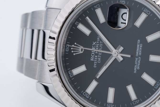 Rolex 116334 black Datejust Steel and White Gold - фото 7