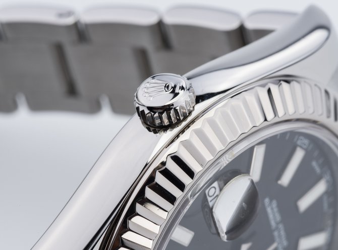 Rolex 116334 black Datejust Steel and White Gold - фото 9