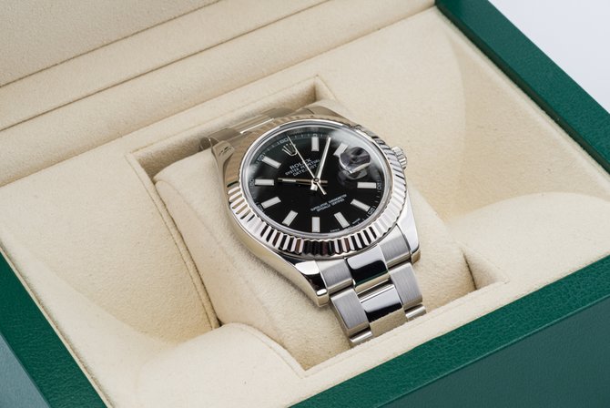 Rolex 116334 black Datejust Steel and White Gold - фото 11