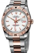Rolex Часы Rolex Datejust 116261 white Turn-O-Graph Steel and Everose Gold
