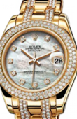 Rolex Datejust Ladies 81338 white mop d Special Edition Yellow Gold