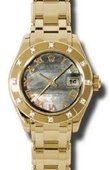Rolex Datejust Ladies 80318 dkmr Pearlmaster  Yellow Gold