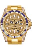 Rolex GMT-Master II 116758SA pave 40mm Yellow Gold