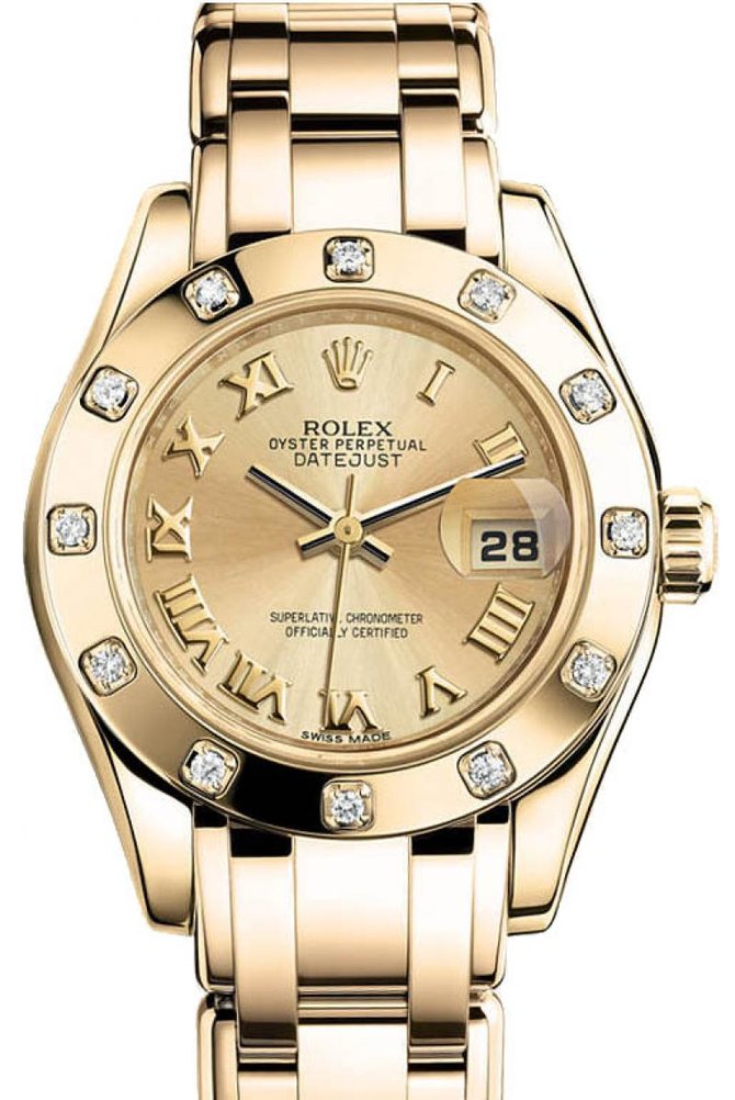 Rolex 80318 chr Datejust Ladies Pearlmaster 29mm Yellow Gold - фото 1