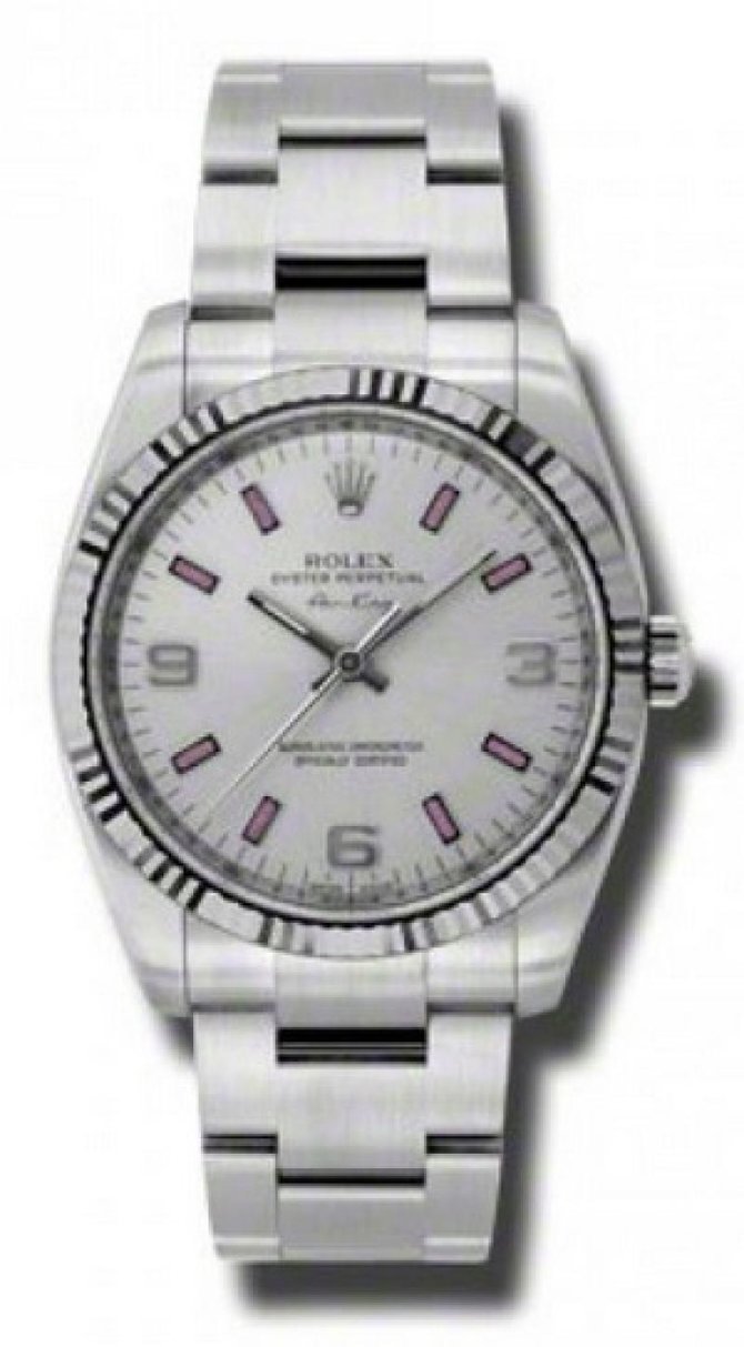 Rolex 114234 Silver Oyster Perpetual Air-King 34mm Steel and White Gold - фото 1