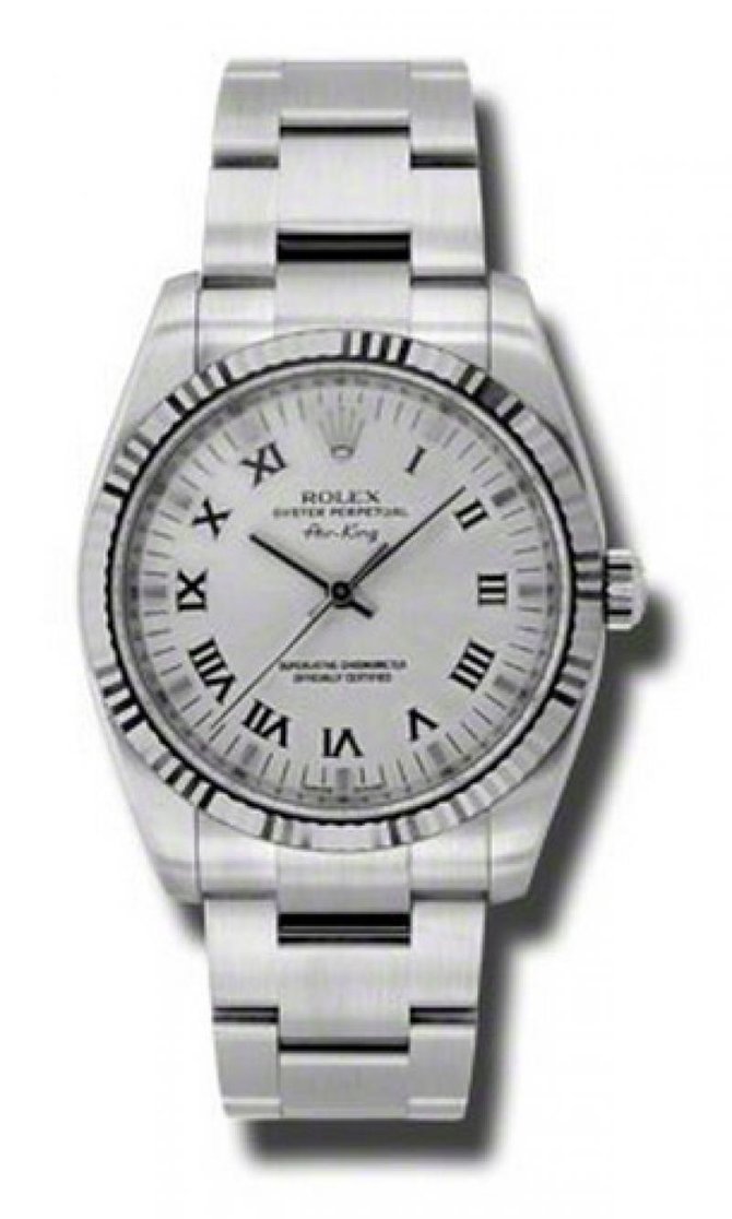 Rolex 114234 sro Oyster Perpetual Air-King 34mm Steel and White Gold - фото 1