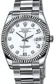 Rolex Часы Rolex Oyster Perpetual 115234 Silver D Date Steel and White Gold