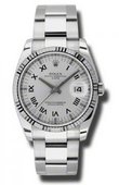 Rolex Oyster Perpetual 115234 sro Date Steel and White Gold
