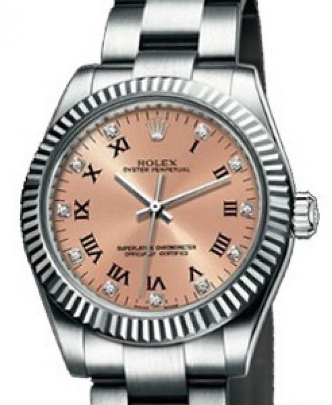 Rolex 177234 Pink D Oyster Perpetual Steel and White Gold - фото 2