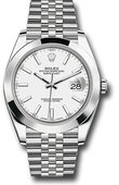 Rolex Часы Rolex Datejust 126300 White 41 Steel Smooth Bezel Jubilee