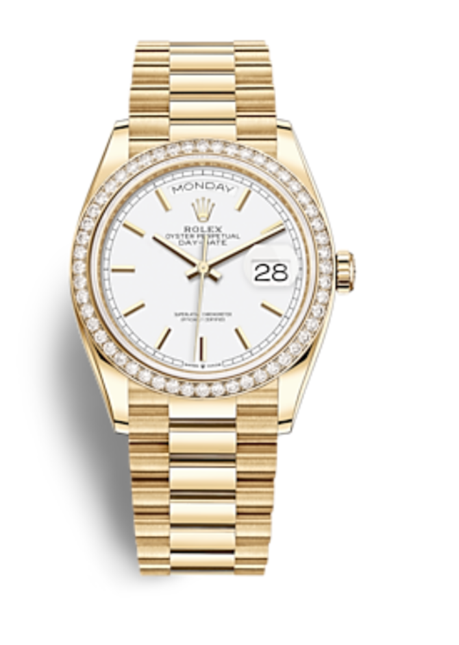 Rolex m128348rbr-0047 Day-Date Yellow gold and Diamonds