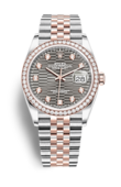 Rolex Datejust m126281rbr-0029 Oystersteel Everose gold and Diamonds