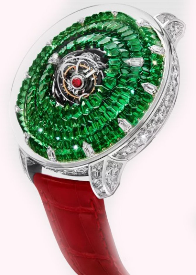 Jacob & Co High Jewelry Masterpieces Mystery Tourbillon Tourbillon Mystery Tourbillon Green Tsavorites and Diamonds