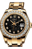Rolex Datejust Ladies 80298 Black Jubilee D Pearlmaster 29mm Yellow Gold Masterpiece 32 Dia Bezel & Special Edition