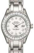 Rolex Datejust Ladies 80299 md Pearlmaster 29mm White Gold