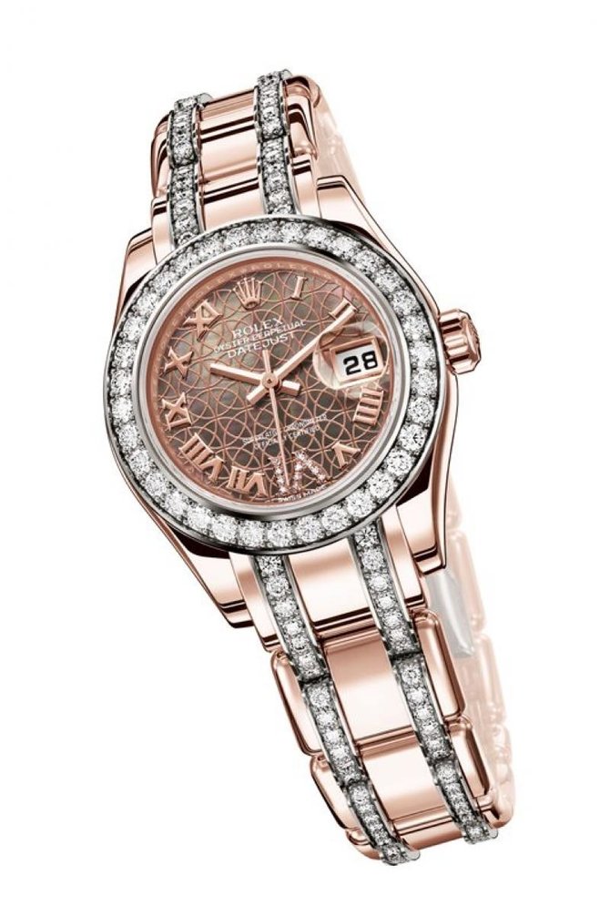 Rolex 80285 White Datejust Ladies Pearlmaster 29mm Everose Gold - фото 9