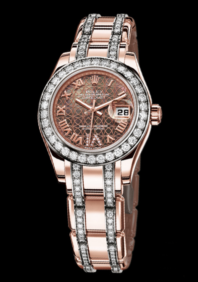 Rolex 80285 White Datejust Ladies Pearlmaster 29mm Everose Gold - фото 3