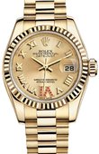 Rolex Часы Rolex Datejust Ladies M179178-0261 26 mm - Yellow Gold Fluted Bezel