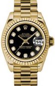 Rolex Часы Rolex Datejust Ladies 179178 bkdp 26mm Yellow Gold