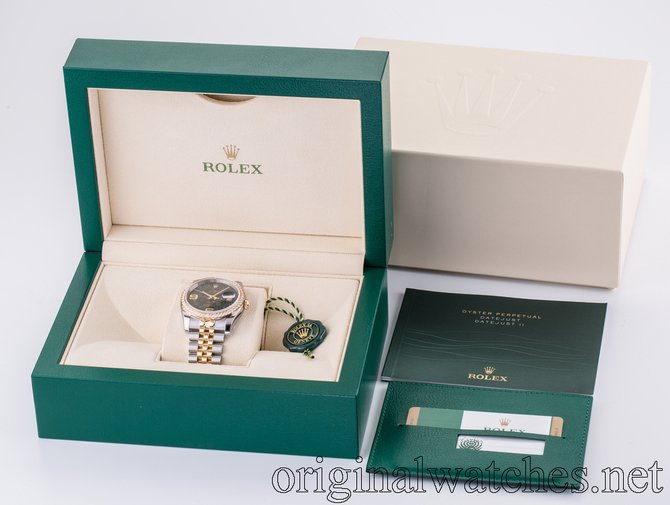 Rolex 116243 Green Floral dial Jublilee Datejust Ladies Datejust 36mm - Steel and Yellow  - фото 8