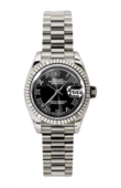 Rolex Часы Rolex Datejust Ladies 179179 bkrp 26mm White Gold