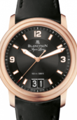 Blancpain Часы Blancpain Leman 2850B-3630A-64B Ultra-Slim Grande Date Aqua Lung