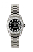 Rolex Часы Rolex Datejust Ladies 179159 bkdp 26mm White Gold