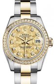 Rolex Datejust Ladies 179383 Gold Cristals Yellow 26mm Steel and Yellow Gold
