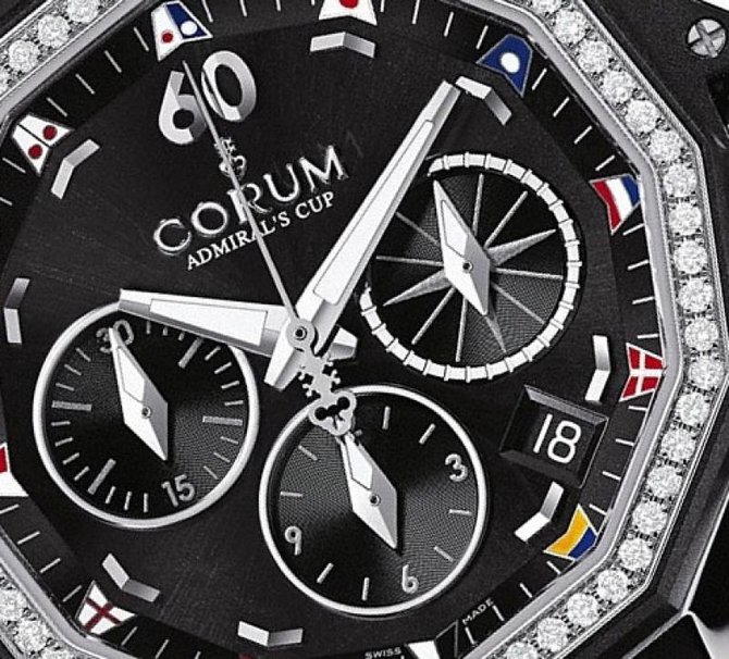 Corum 984.970.47/F371 AN12 Admirals Cup Challenger Admiral`s Cup Challenger 40 Chrono Diamonds - фото 2