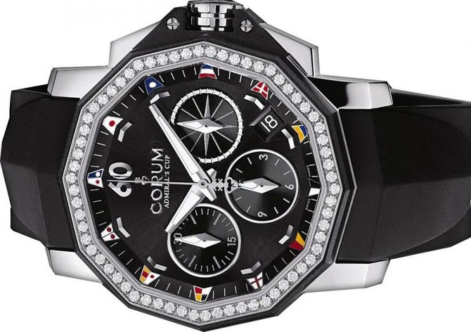 Corum 984.970.47/F371 AN12 Admirals Cup Challenger Admiral`s Cup Challenger 40 Chrono Diamonds - фото 3