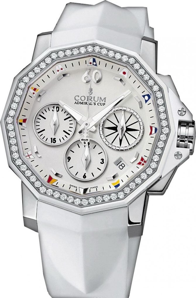 Corum 984.970.47/F379 AA12 Admirals Cup Challenger Admiral`s Cup Challenger 40 Chrono Diamonds - фото 1
