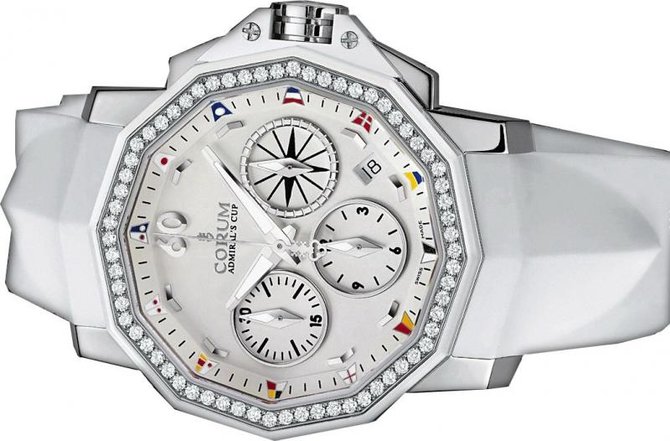 Corum 984.970.47/F379 AA12 Admirals Cup Challenger Admiral`s Cup Challenger 40 Chrono Diamonds - фото 3