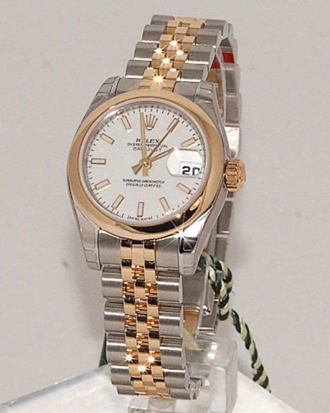 Rolex 179163 White Datejust Ladies 26mm Steel and Yellow Gold - фото 2