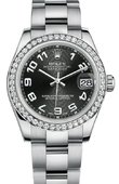 Rolex Datejust 178384 bkcao 31mm Steel and White Gold