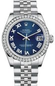 Rolex Datejust 178384 blrj 31mm Steel and White Gold