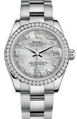 Rolex Datejust 178384 mdro 31mm Steel and White Gold