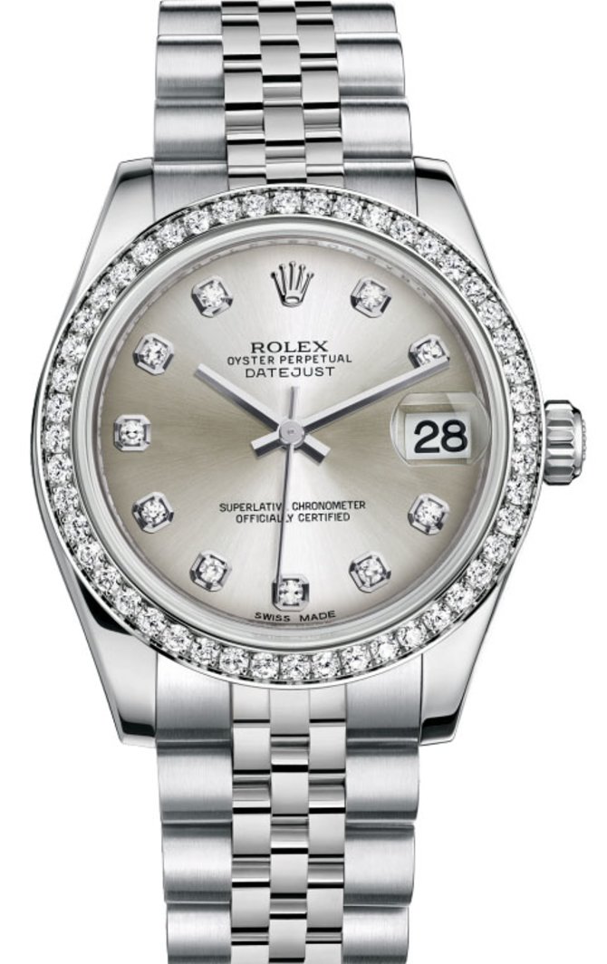 Rolex 178384 sdj Datejust 31mm Steel and White Gold