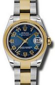 Rolex Datejust 178243 blcao 31mm Steel and Yellow Gold