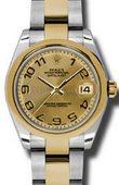 Rolex Datejust 178243 chcao 31mm Steel and Yellow Gold