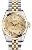 Rolex Datejust Ladies 179163 chrj 26mm Steel and Yellow Gold