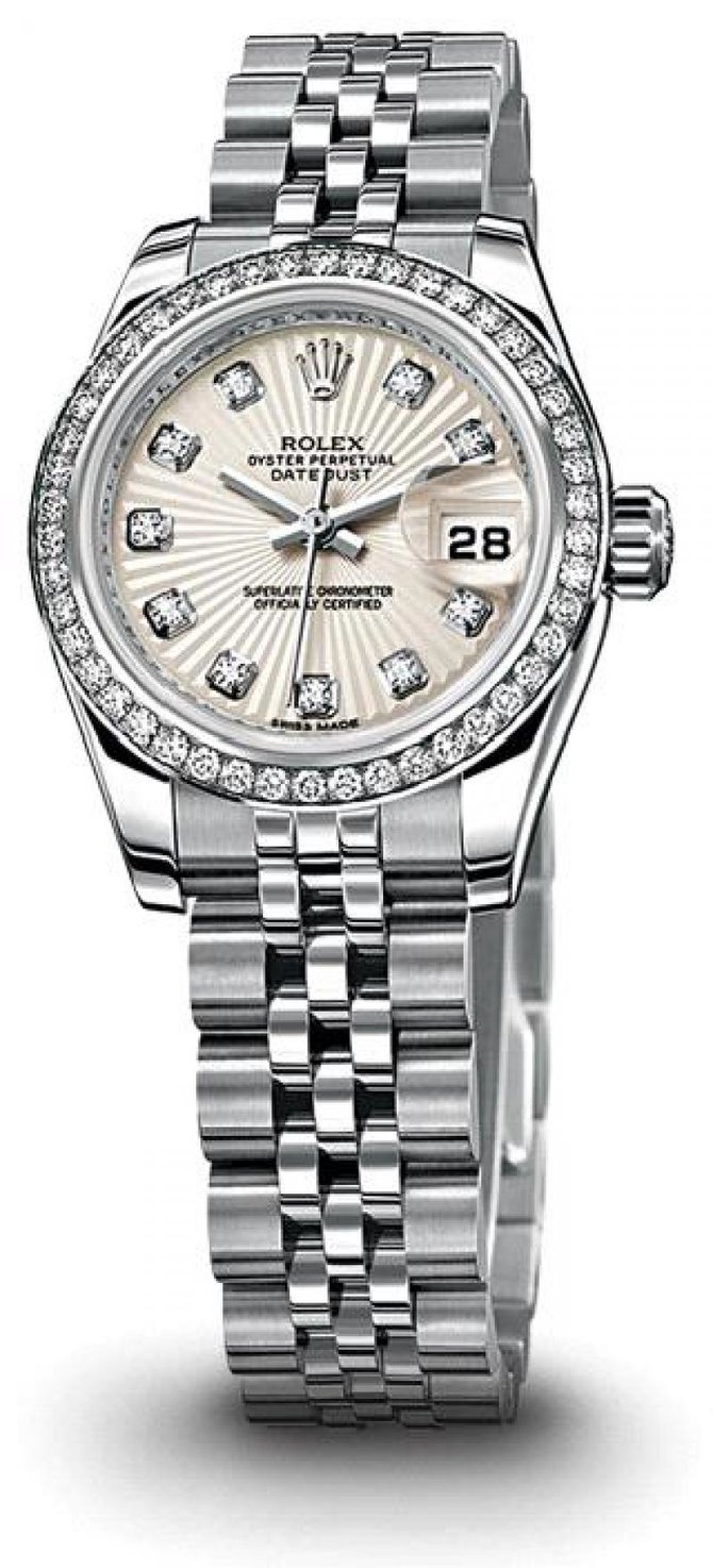 Rolex 179384 Ivory Datejust Ladies 26mm Steel and White Gold - фото 3